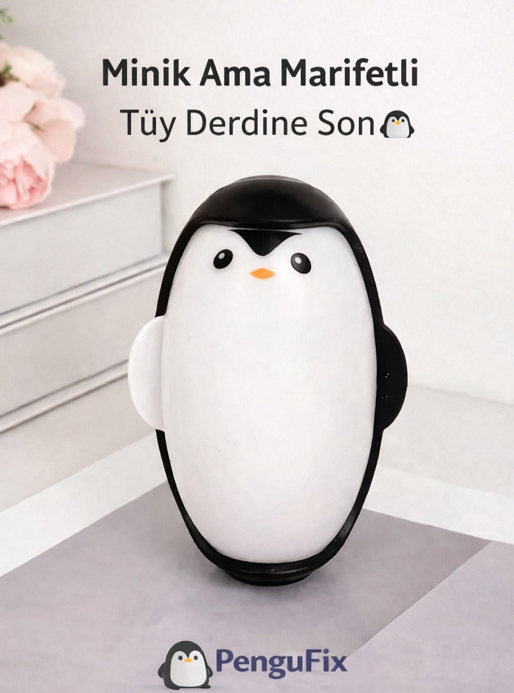 Sevimli Penguen Tüy Temizleyici Rulo