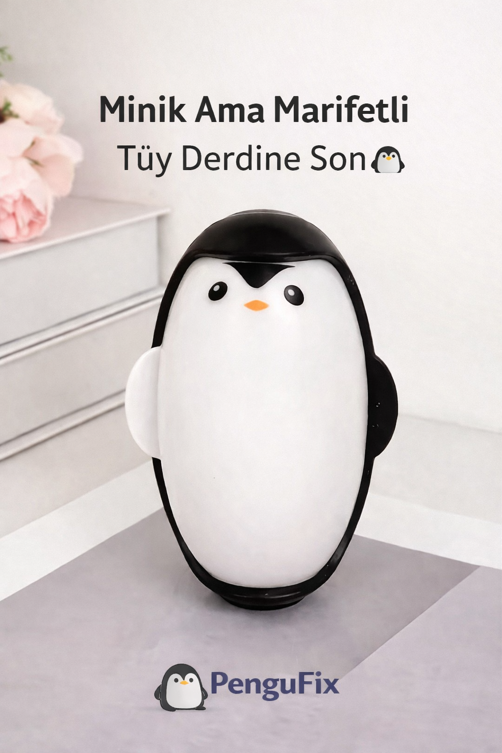 Yeniden Kullanılabilir Penguen Tasarımlı Tüy Toplayıcı